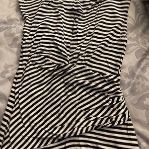 New York & Co black & white stripe sleeveless sm